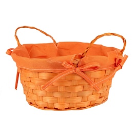 Кашпо плетеное, оранжевый