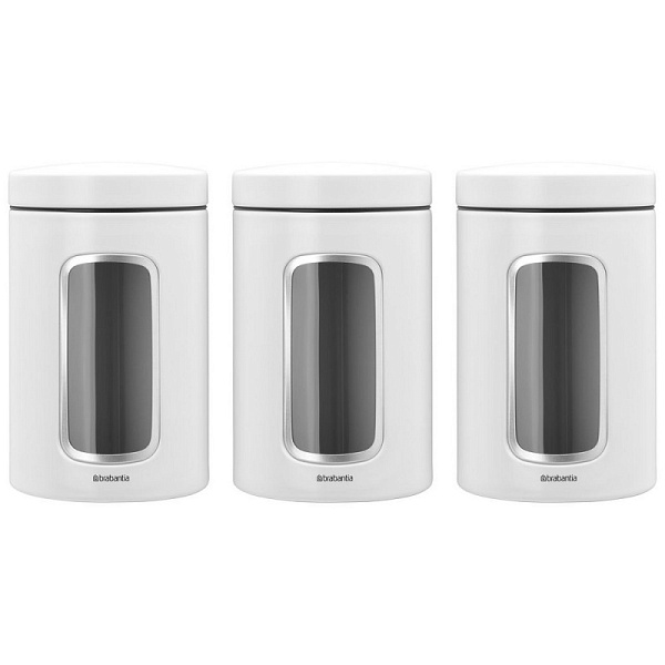 Набор контейнеров с окном 1,4 л Brabantia 3 шт белый