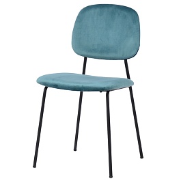 Стул tilla, велюр, темно-бирюзовый