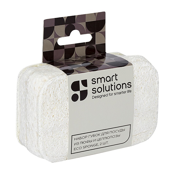 Набор губок для посуды из люфы и целлюлозы Smart Solutions Eco Sponge 2 шт