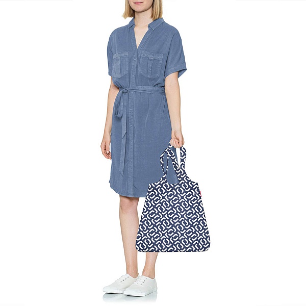 Сумка складная mini maxi shopper signature navy