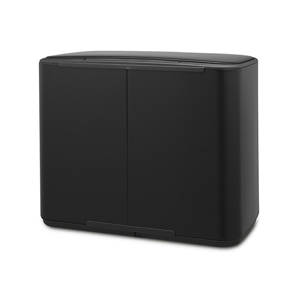 Мусорный бак 11 + 23 л Brabantia Bo Pedal Bin чёрный матовый