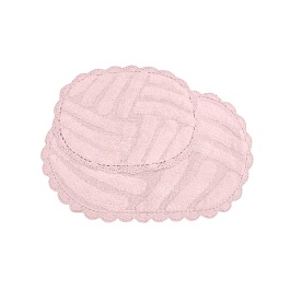 NANCY (пудра) Набор ков. для ванной кружевной 60х100 и 50х70