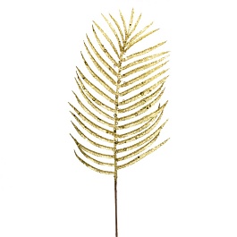 Ветка с глиттером 64 см Азалия золотая