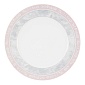 Набор тарелок 17 см Thun Яна серый мрамор с розовым кантом 6 шт