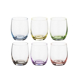 Набор стаканов для виски 0,46 л Rona разноцветное дно 6 шт.
