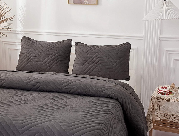 Мориц (антрацит) Покрывало 160х220