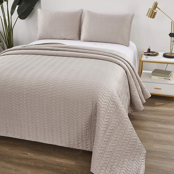 Комплект покрывало и наволочка 160 х 220 см Sofi de Marko Саванна серый