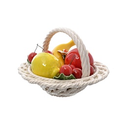 Статуэтка корзинка с фруктами 24 см круглая ORGIA 