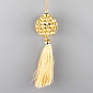 Украшение подвесное Кисточка 5 x 25 см Азалия золотое