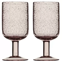 Набор бокалов для вина 2шт 410мл Flowi розовый