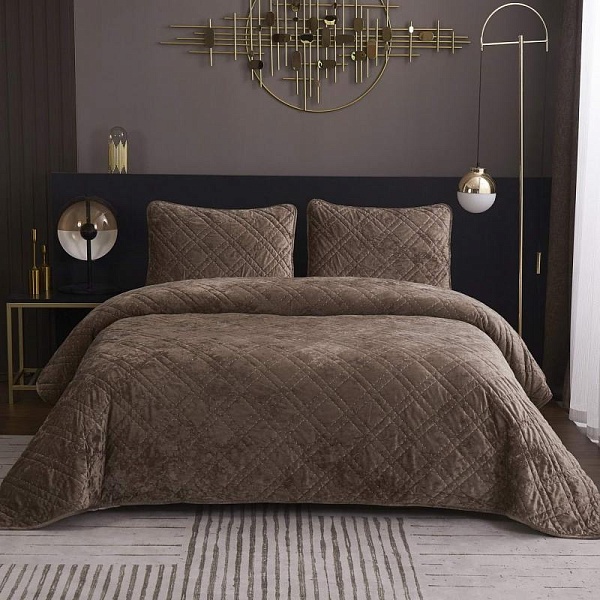 Комплект покрывало и наволочки 260 х 260 см Sofi de Marko Селена капучино