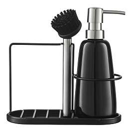 Органайзер с диспенсером для мыла gunvor, 380 мл, черный