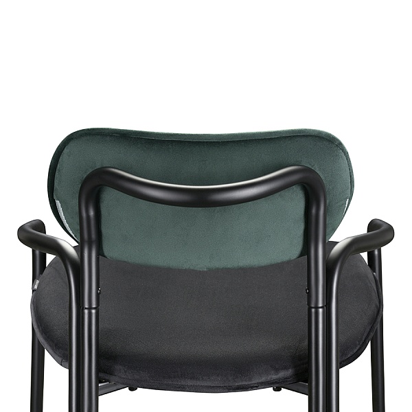 Набор из 2-х полубарных стульев Latitude Ror Round велюр тёмно-зеленый