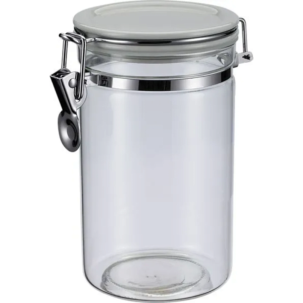 Банка для сыпучих продуктов с замком Regent inox Linea Desco 0,8л 