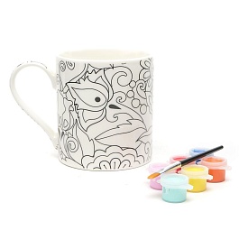 Набор: Кружка,краски,кисточка "Цветочки"