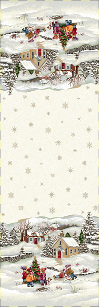 Дорожка 44 х 180 см Le Gobelin Новогодние каникулы серебро