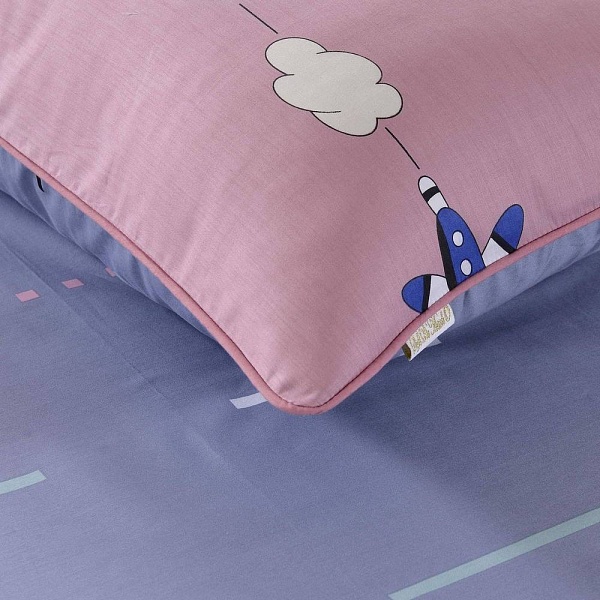 Комплект постельного белья детский Sofi de Marko Самолётики розовый