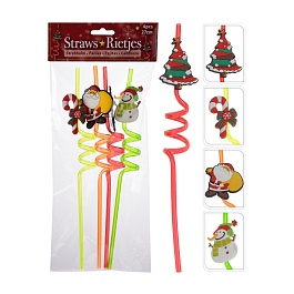 Набор соломок для коктелей 4 шт.