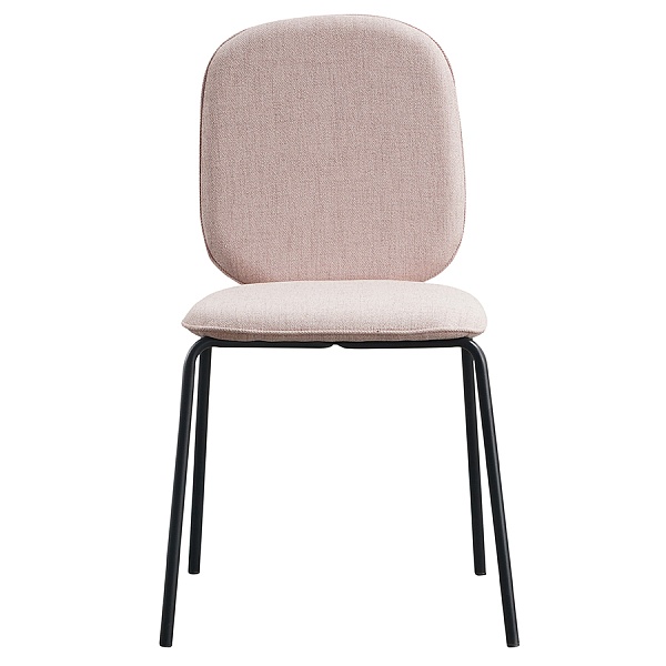 Стул oswald, бежево-розовый, рогожка