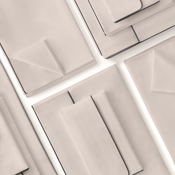 Комплект постельного белья семейный Soft Silver, песчаный берег