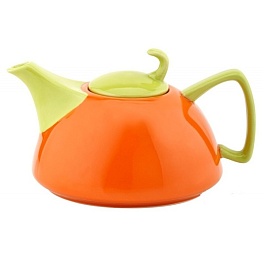 Чайник заварочный с крышкой 0,7 л оранжево-зеленый