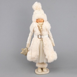 Сувенир Девушка в пальто 24 х 18 x 47 см Азалия кремовый