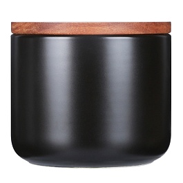 Банка для хранения керамическая smart solutions, 350 мл, черная