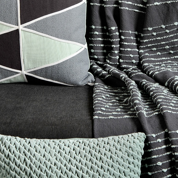 Покрывало хлопковое 230 х 250 см Tkano Ethnic серый