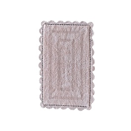 Lukas (персик) Набор ков. для ванной кружевной 60х100 и 50х70