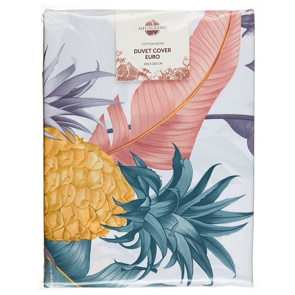 Пододеяльник 205 х 225 см Melograno Floral Print Leaf