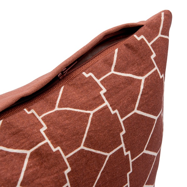 Чехол на подушку из бархата 45 х 45 см Tkano Ethnic терракотовый