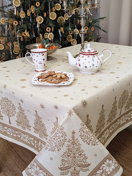 Скатерть 140 х 180 см Le Gobelin Нидерланды бежевая