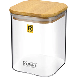 Банка для сыпучих продуктов стекло Regent inox Linea DESCO 0,75л  