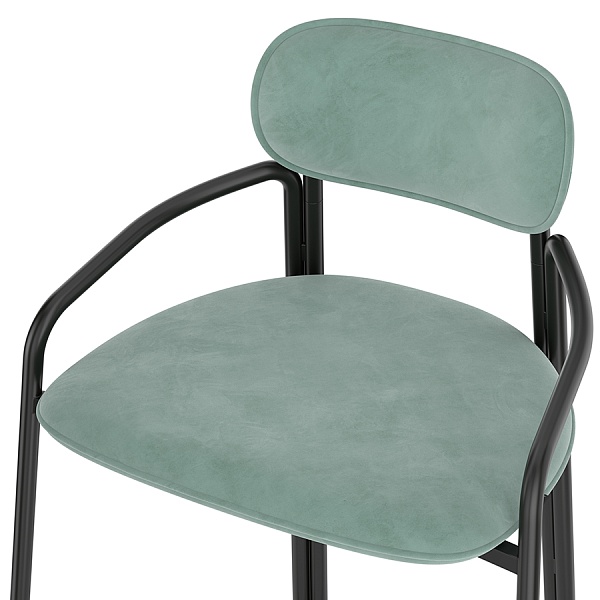 Набор барных стульев Latitude Ror Round 2 шт чёрный-бирюзовый