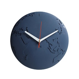 Часы настенные Qualy World Wide Waste тёмно-синий