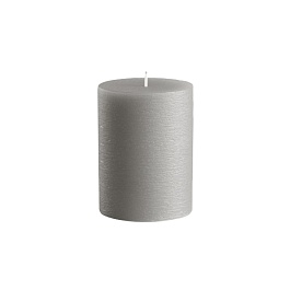 Свеча декоративная парафиновая 7,5 x 7,5 см Melt серый