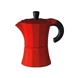 Кофеварка гейзерная на 9 чашек 450 мл Аромат кофе Morosina красный