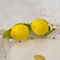 Поднос овальный с ручками 36 х 23 см Orgia Лимоны