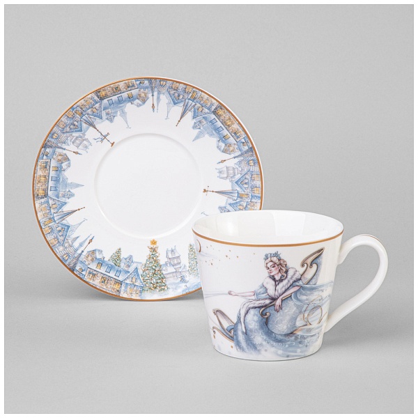 Пара чайная 300 мл Lefard Снежная королева белая