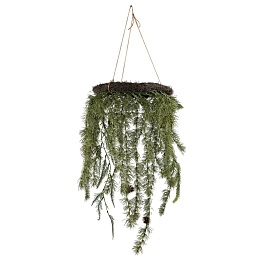 Венок подвесной с шишками 33 x 67 см Азалия зеленый