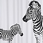 Штора для ванных комнат белый/черный 180 х 200 см Ridder Zebra