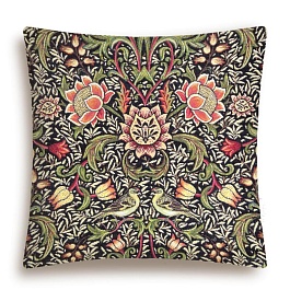 Подушка 45 х 45 см Le Gobelin Моррис Ловцы клубники черная