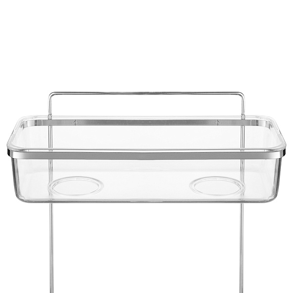 Полка для душа настенная двухъярусная siv, хром