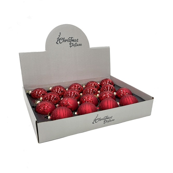 Шар стеклянный 7 см House of Seasons красный 