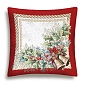 Подушка 45 х 45 см Le Gobelin Елочные украшения Колокольчики красная
