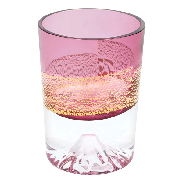 Рюмка Фудзи Gold Leaf Fuli Chilled Sake Shot Glass Pink 85 мл
