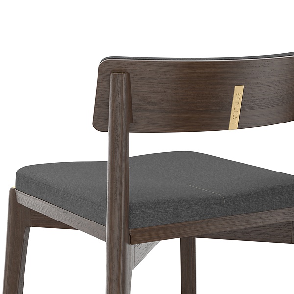 Стул барный aska, рогожка, венге/темно-серый