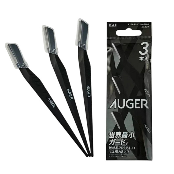 Комплект косметических бритв для бровей и лица AUGER , 3 шт
