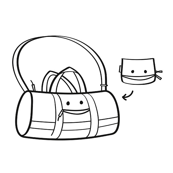 Сумка детская складная Reisenthel Dufflebag Cats and Dogs mint